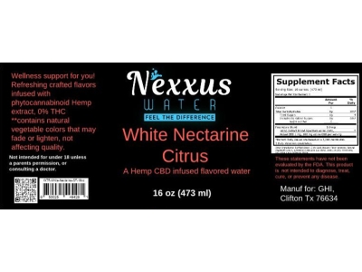 White Nectarine Nexxus Water 16 oz